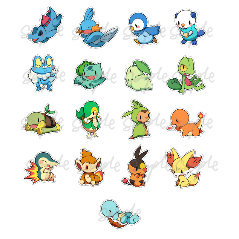 茶猫屋日本动漫周边口袋妖怪精灵宝可梦主兽御三家透明亚克力挂件