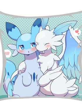 动漫游戏周边幻兽帕鲁Palworld疾旋鼬桃皮绒双面抱枕靠垫全新新品