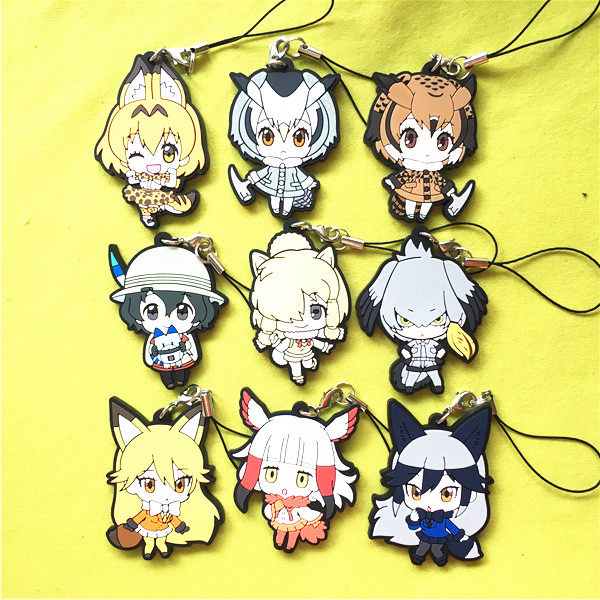 茶猫屋日本动漫周边原单散货兽娘动物园q版橡胶挂件满百包邮现货