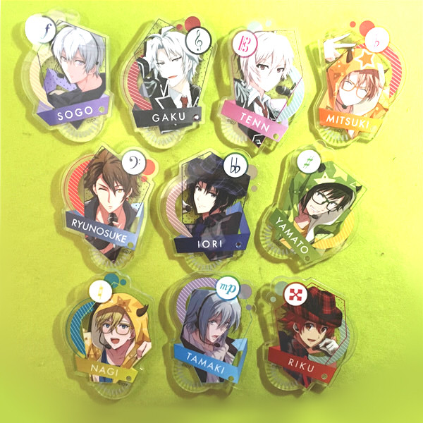 茶猫屋日本动漫周边原单散货正版IDOLISH7透明亚克力别针满百包邮