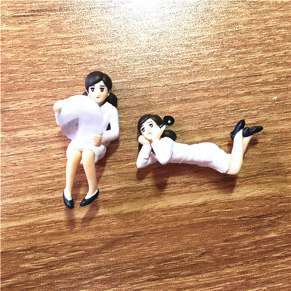 茶猫屋日本周边KITAN俱乐部杯缘子小姐检查视力限定正版扭蛋摆件