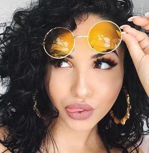 妻子 墨镜太阳眼镜显瘦潮流水原希子太子镜 浪漫旅行应采儿同款