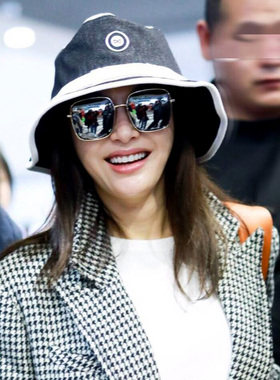 墨镜秦岚同款方形太阳眼镜