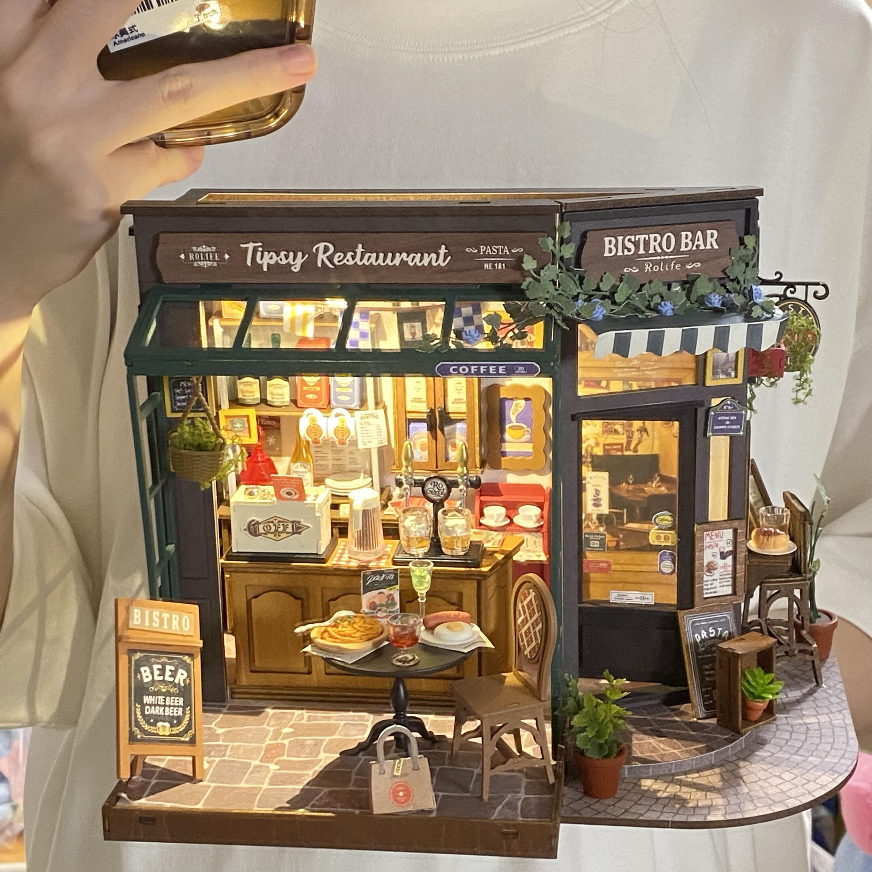 小熊餐吧DIY手工小屋艺术屋微缩