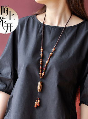 民族风菩提毛衣链长款