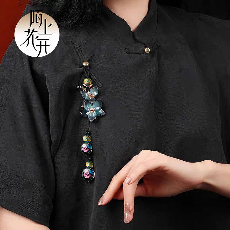 旗袍压襟挂件吊坠流苏挂饰古风复古衣服装饰唐装汉服衣襟茶服配饰