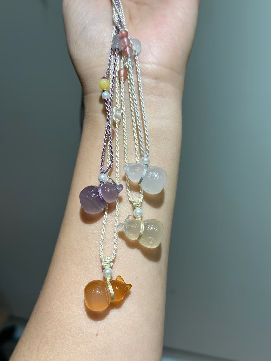 天然冰种冰透油润玉髓葫芦吊坠男女款福禄挂坠宝宝玉坠带挂绳国风