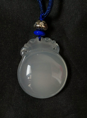 玉髓冰种玛瑙仿古保平安护心镜