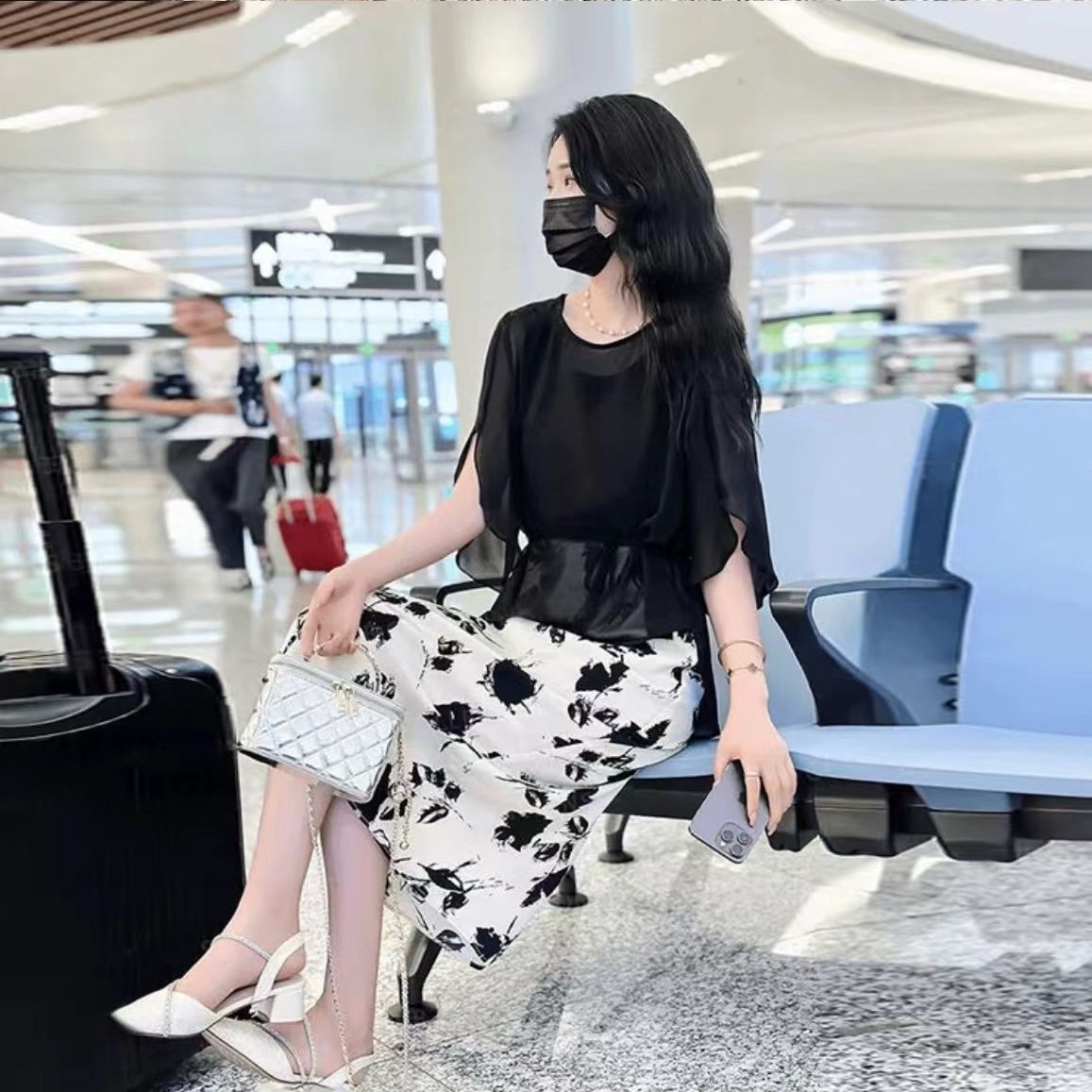 不规则防晒衬衫女2024新款夏季薄款外搭罩衫薄纱外穿雪纺上衣小衫