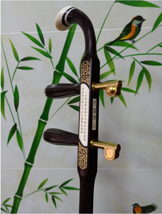 二胡琴杆配件二胡配件二胡扁杆二胡热销榜二胡琴轴正品黑檀骨雕杆