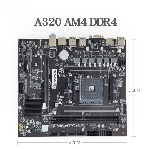 全新A320 D4 AM4 DDR4 主板1331针支持锐龙Ryzen Athlon等AMD