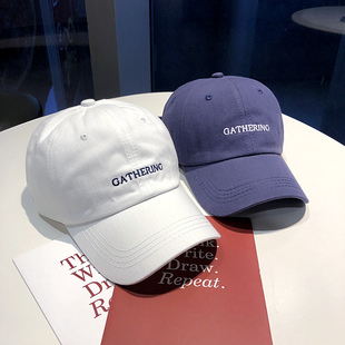 帽子女春夏季 字母鸭舌帽青年情侣街头休闲学生遮阳棒球帽 百搭韩版