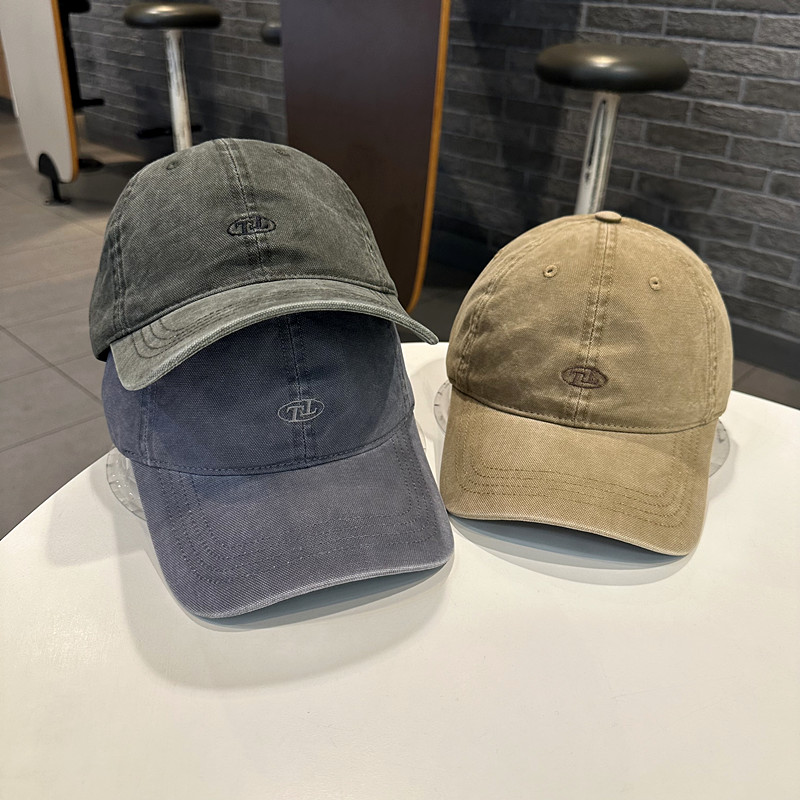 简约韩版水洗做旧青年遮阳鸭舌帽