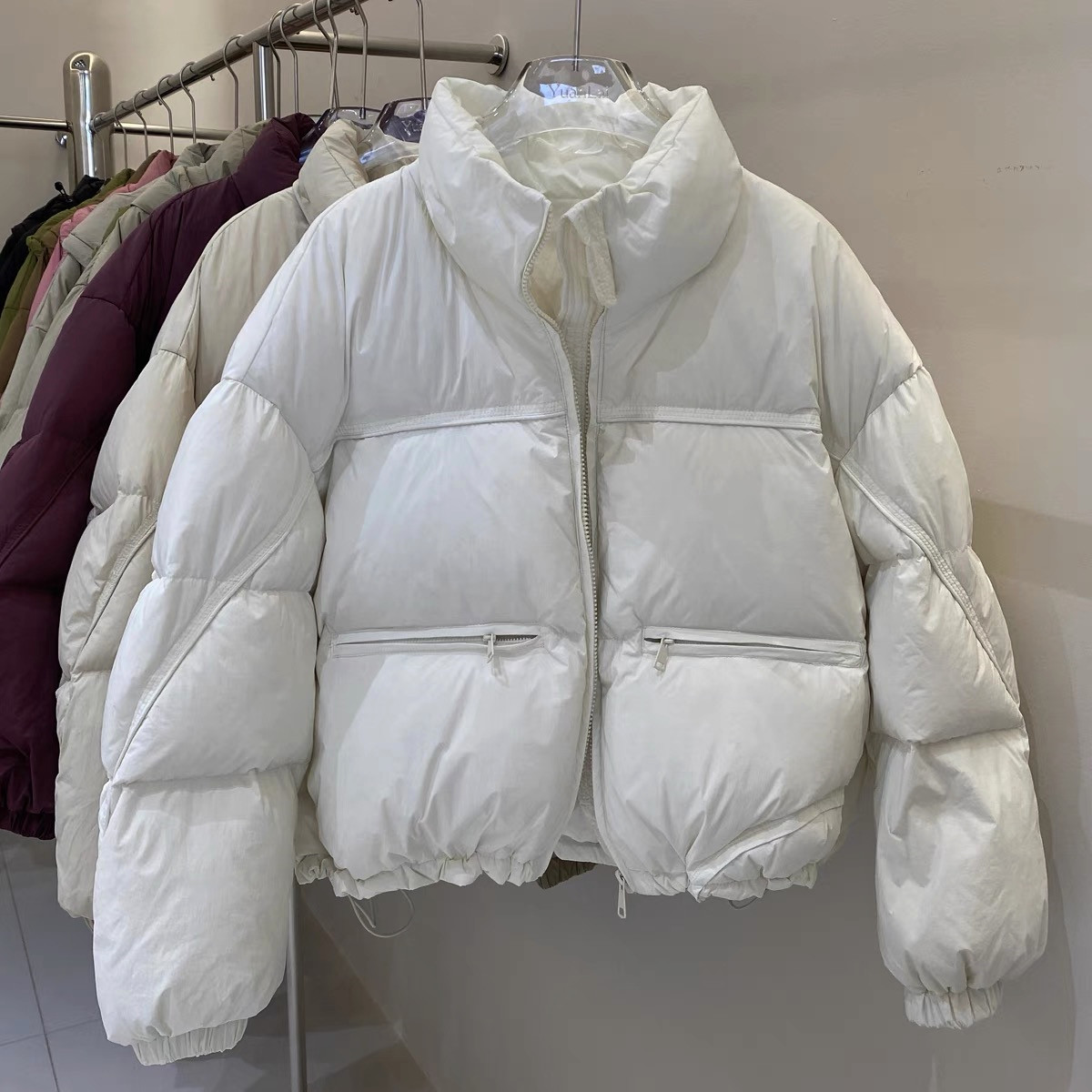 立领韩版宽松休闲短款羽绒服女