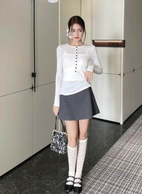 puppystore 必入款纸片人T恤显瘦美式甜美内搭打底衫