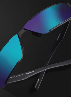 新款超轻偏光太阳镜男司机镜超轻大脸复古墨镜潮