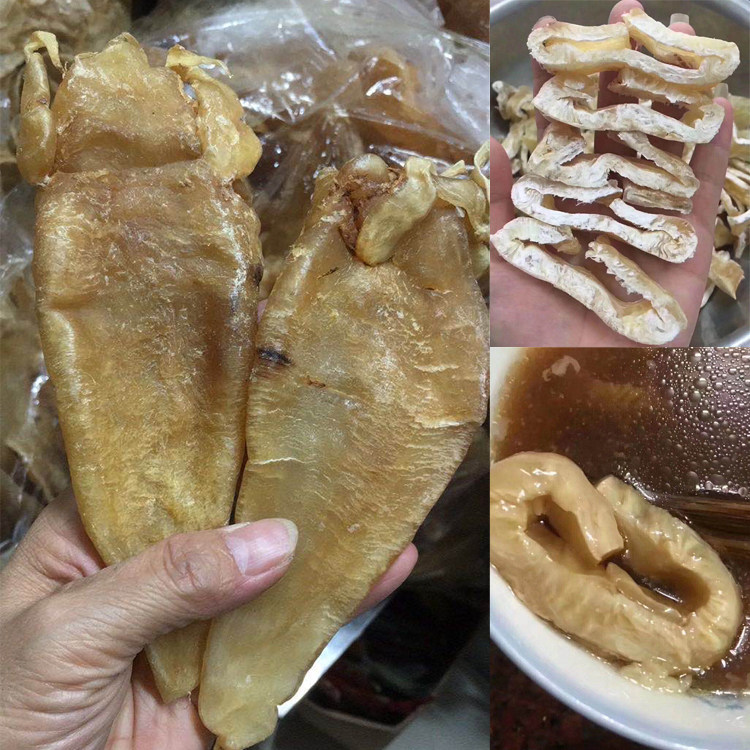 深海鱼胶北海母肚鳘鱼胶250g6头北海胶干货鱼肚鳔滋补包邮