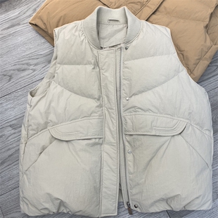 胖mm秋冬季新款棉服马甲女韩版潮背心马夹大码棉服坎肩学生立领