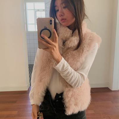 百搭山羊毛皮草马甲外套