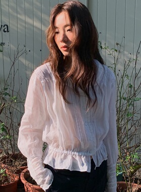 LILUSHOP 苎麻长袖精致蕾丝白色衬衫女 工厂看了摇头的复杂工艺！