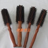 创艺圆滚梳纯猪鬃毛卷发梳子波波梨花头专业美发吹直卷工具9952