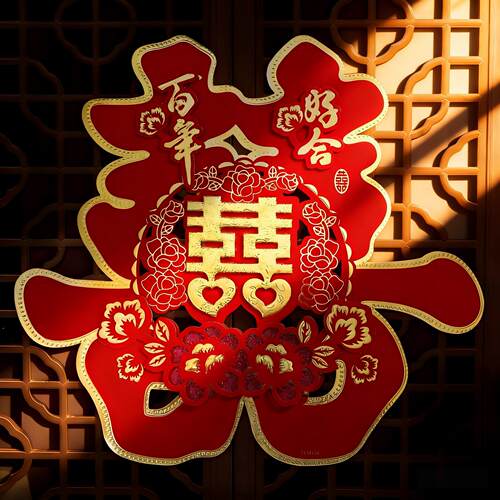 结婚专用喜字婚庆用品大全婚房装饰套装囍字布置单元门贴大门贴纸