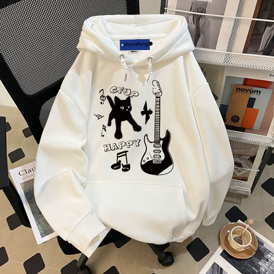 美式潮牌卫衣秋冬款重磅连帽衫男