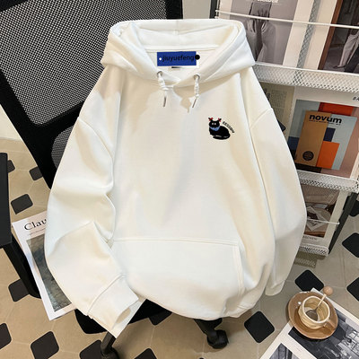 新款重磅加绒连帽卫衣男生秋冬季