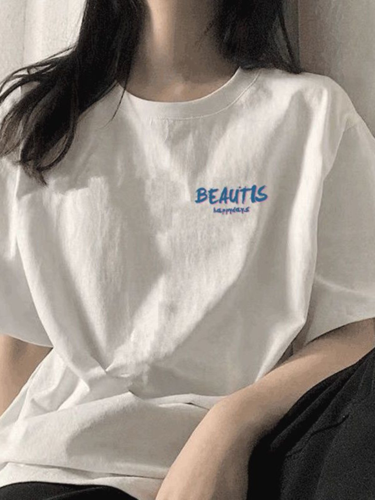 100% cotton short-sleeved T-shirt for boys and girls simple beaut