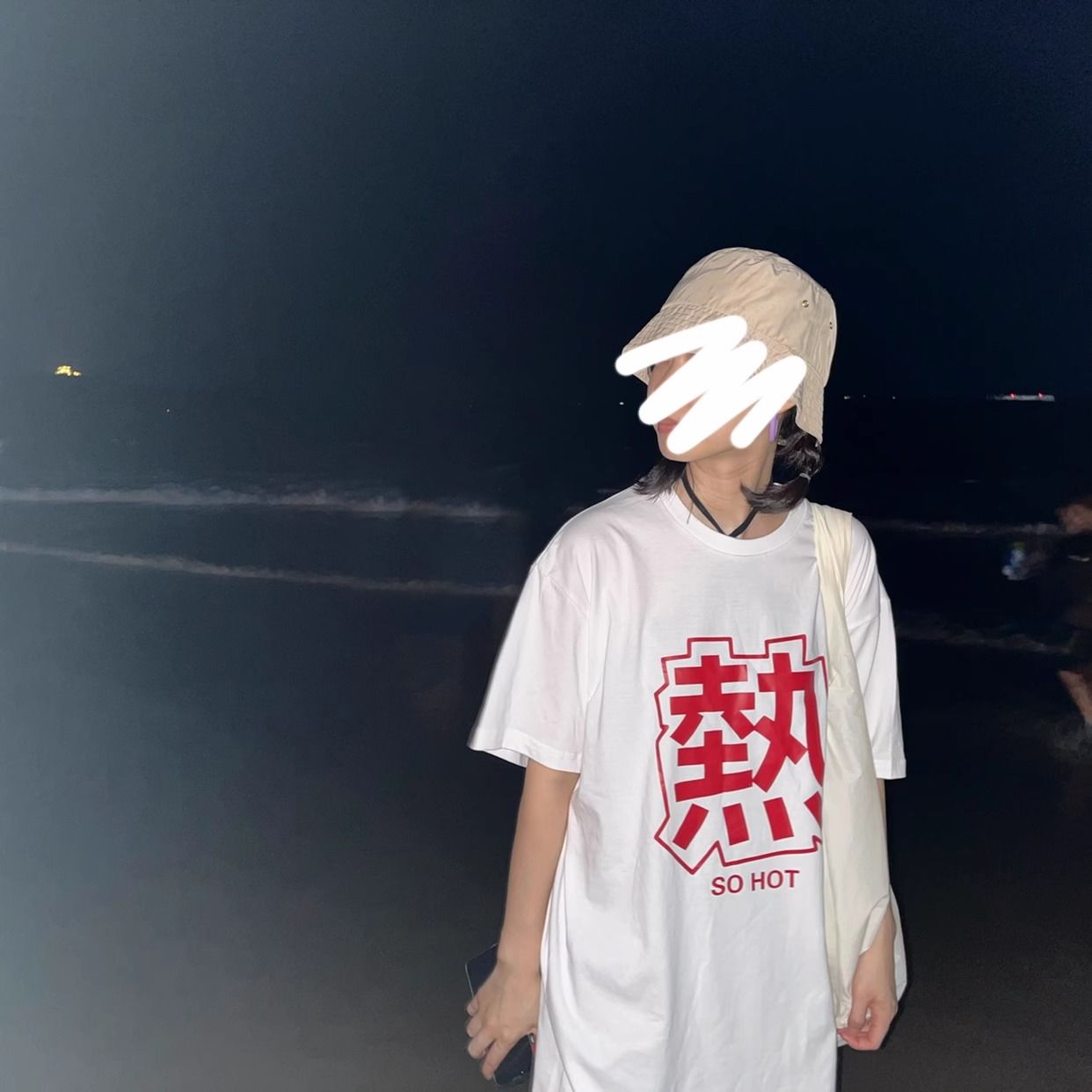 夏天好热创意趣味文字印花学生纯棉宽松短袖t恤男女半袖白色上衣T