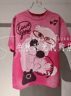 （小魔女）2610T16322-899FORDARE/福蝶专柜正品26春刺绣小猫短袖