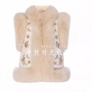 (小魔女)LF25D02KC185原5295Lefame拉飞姆25冬狐狸毛外套