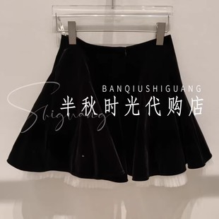 25冬网纱摆丝绒半身裙 XRV7Q05A原980艾AIV专柜正品 现货 小魔女