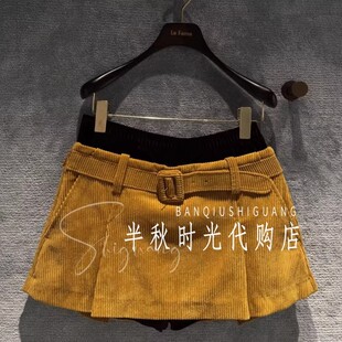 (小魔女)LF25D31SS118原1695Lefame拉飞姆25冬灯芯绒半裙