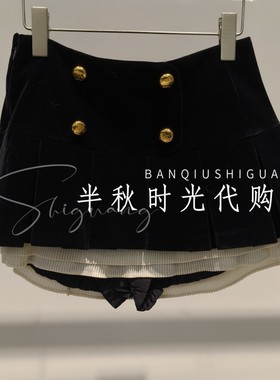 (小魔女)LF25D51SS040原1495Lefame拉飞姆25冬拼接丝绒半裙