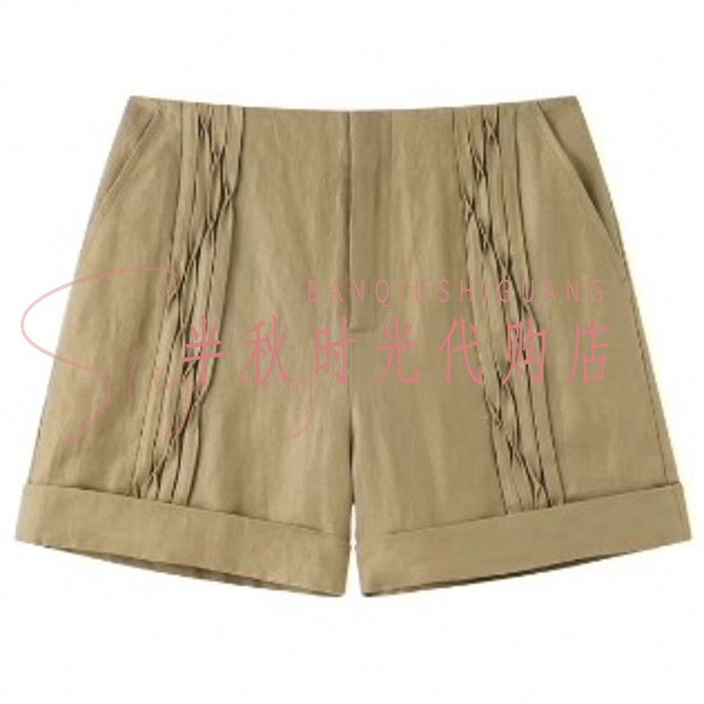 26SSPA72原1480 IC*E双皇冠专柜正品2026春 三色特殊褶型亚麻短裤,女装/女士精品,休闲裤,淘宝优惠券,粉丝福利购,淘宝优惠卷