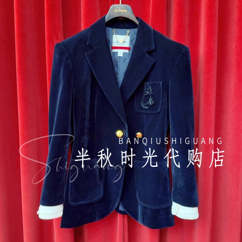 LeFe拉**飞姆25冬收腰丝绒短外套（小魔女）LF25D51SC056原2895