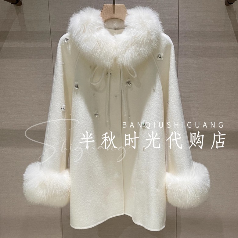 （小魔女）XRV7D13A原3380艾AIV双皇冠专柜正品25冬毛领毛呢大衣