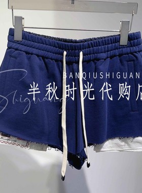 (小魔女)254DK003原860MMQ双皇冠专柜正品2025冬松紧腰休闲短裤