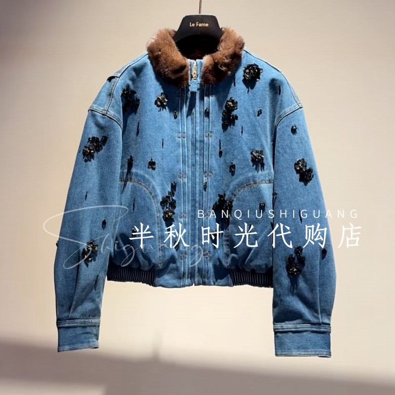 （小魔女）LF25D31KC115原6895LeFe拉**飞姆25冬装皮草短外套