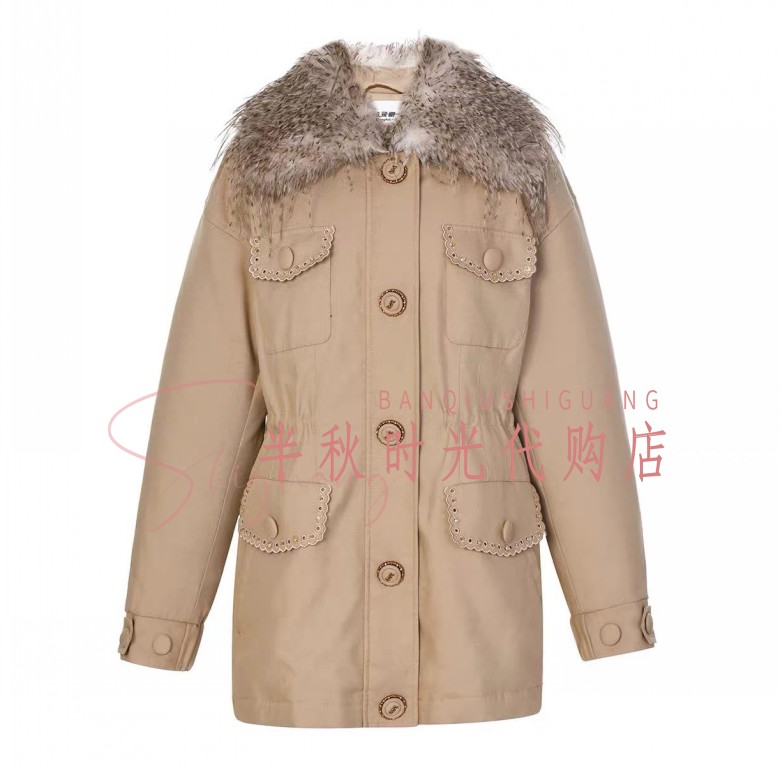 （小魔女）LF25D21DC190原4495收腰抽绳羽绒服Lfam拉飞*25冬2正品