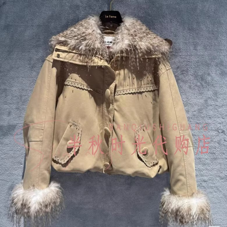 （小魔女）LF25D21DC189原3995时尚短款羽绒服 Lfam拉飞*25冬正品