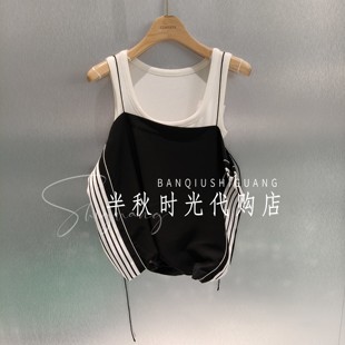 国内代购 2026夏 假两件吊带运动背心女Y3326202原1599 WEI有尾