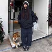 DARKNESSINTIMIDTION DAMN 拉链教练夹克防水防风宽松男女宽松