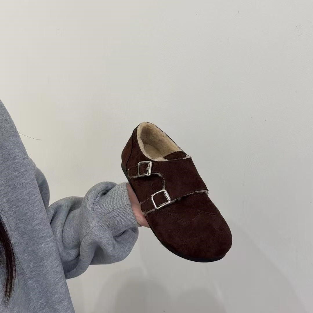 平底搭扣加绒勃肯鞋女2025秋冬季新款毛毛鞋保暖棉鞋单鞋软底女鞋,女鞋,棉鞋,淘宝优惠券,粉丝福利购,淘宝优惠卷