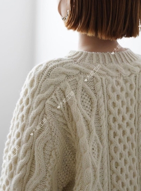 004 横田DARUMA 日文图形图解 Dufy艾伦麻花毛衣 有氺印