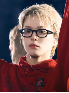 ASAHI滨田朝光同款眼镜女高级感素颜神器男生黑框椭圆近视眼睛框