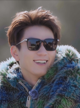 桃花坞王子奇同款欧美男士开车墨镜方形偏光太阳镜司机网红眼镜