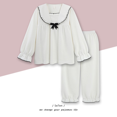 新款睡衣女春秋季纯棉长袖