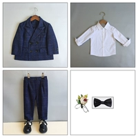 Комплект, костюм, рубашка, штаны, галстук-бабочка на лацкан, 3 предмета